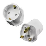 UK Plug to 3 Pin EU Socket