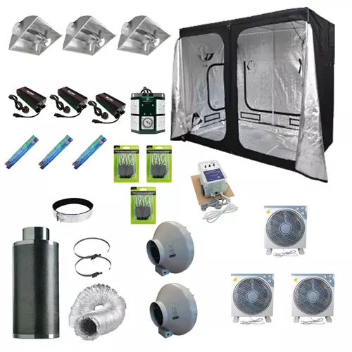 2.4 x 1.2M 3x 600w Air Cooled  Light Kit Tent