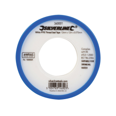 Silverline White PTFE Thread Seal Tape 12mm x 12m