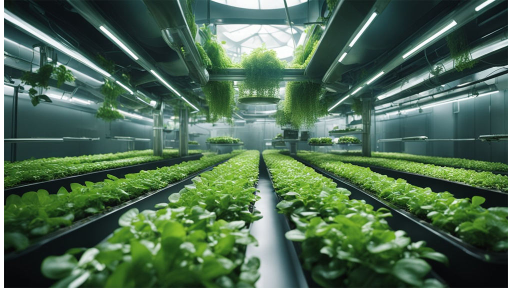 hydroponics growing rows
