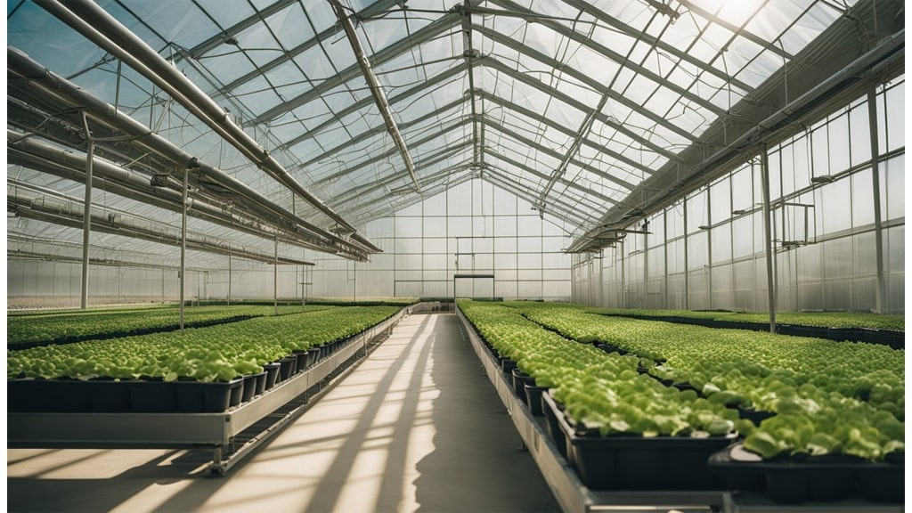 large hydroponic greenhouse shot