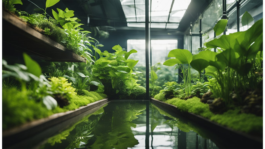 green aquaponics reservoir