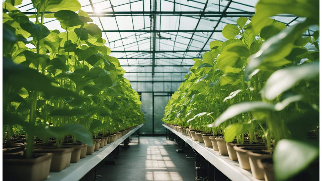 growing row close up