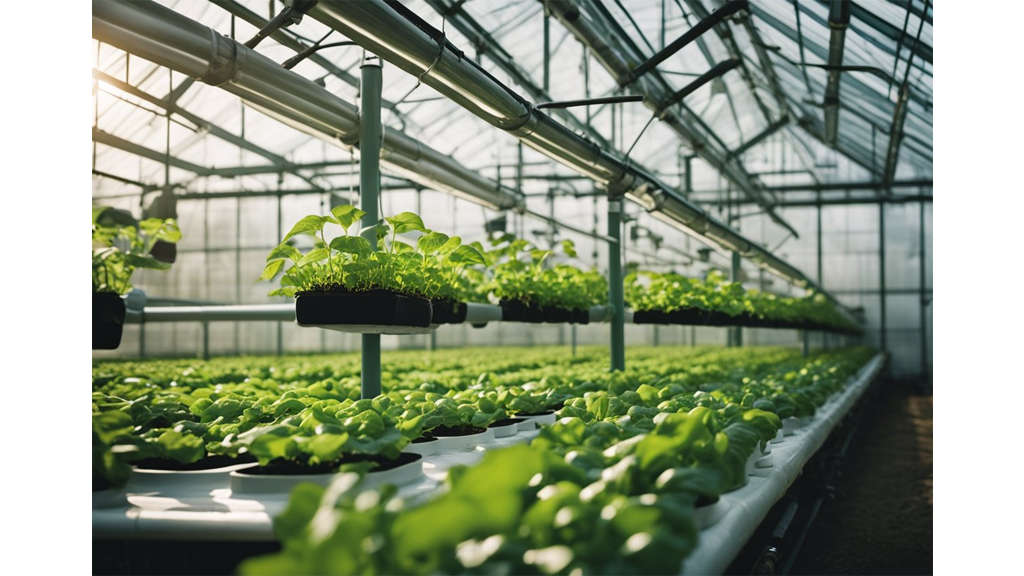 hydroponic green house long shot