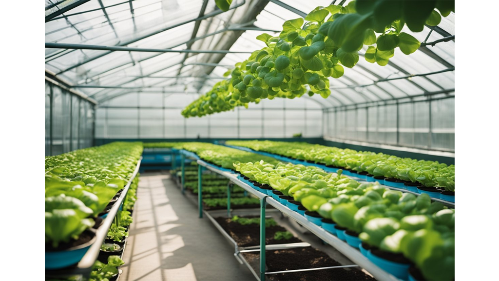 hydroponic greenhouse well lit