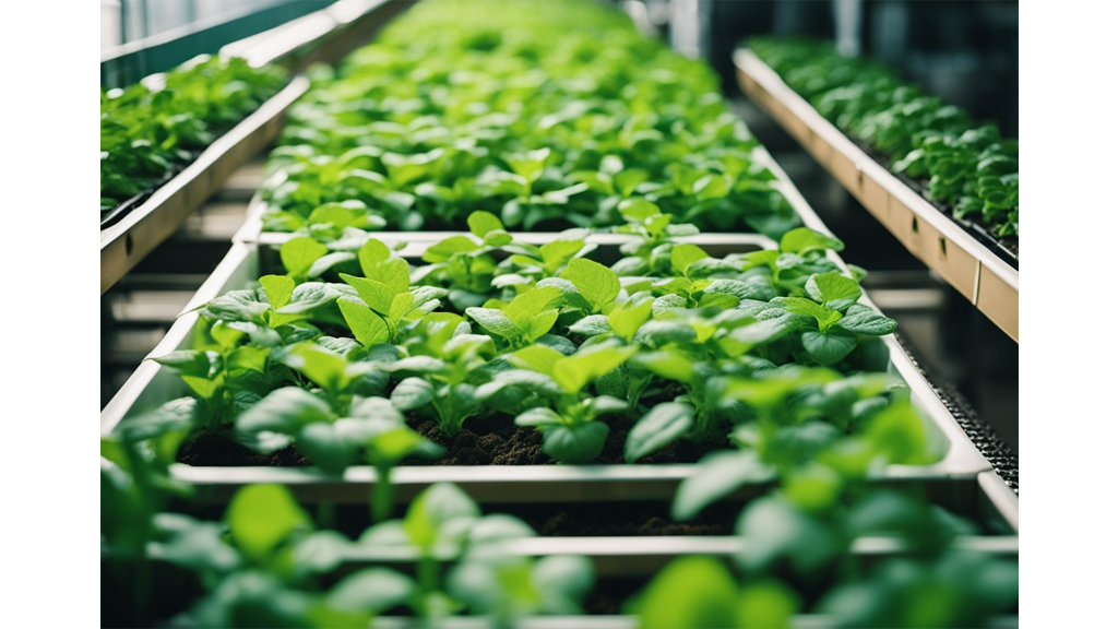 hydroponic greenhouse close up