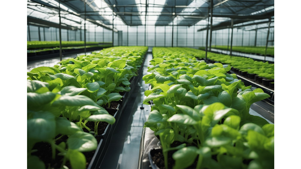 hydroponic greenhouse long shot