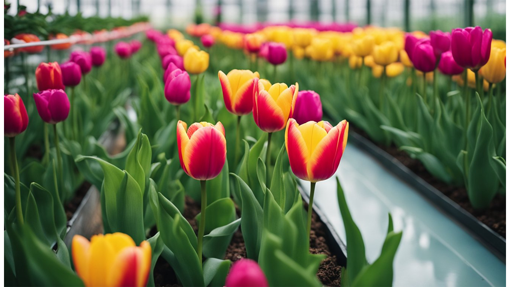 hydroponic tulips