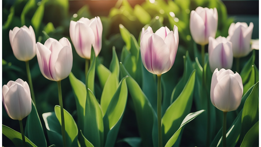 white tulip close up