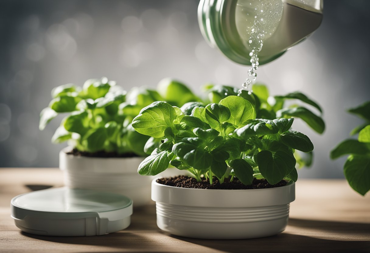 plants being watered 