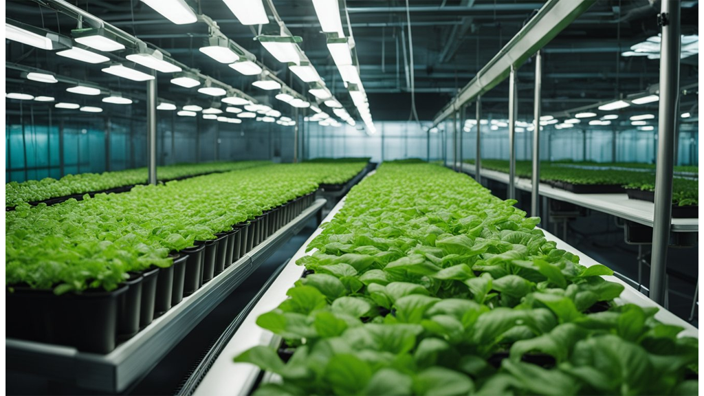 hydroponic grow rows