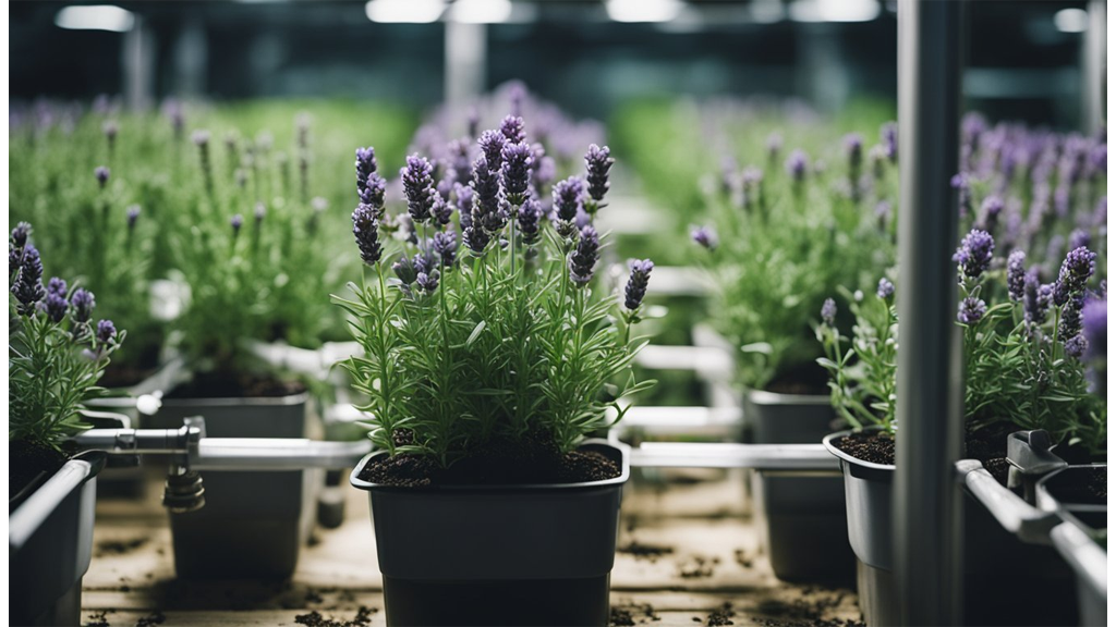 single hydroponic lavender pot
