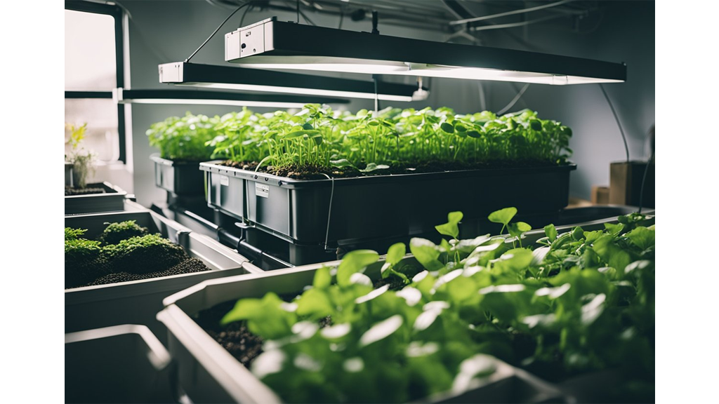 hydroponic crop shot