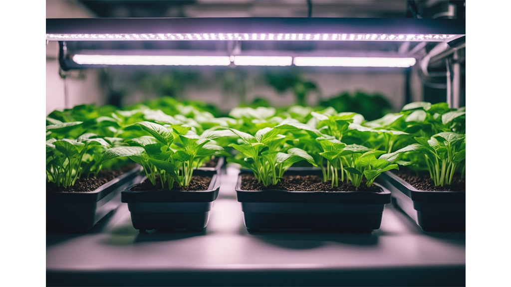 hydroponic grow box purple lighting