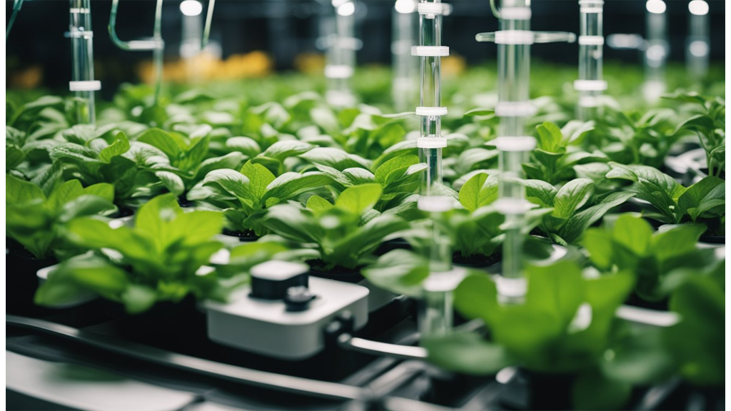 hydroponic leafy green set up