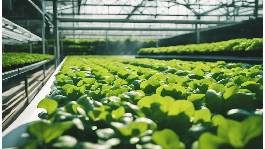 spinach grow close up