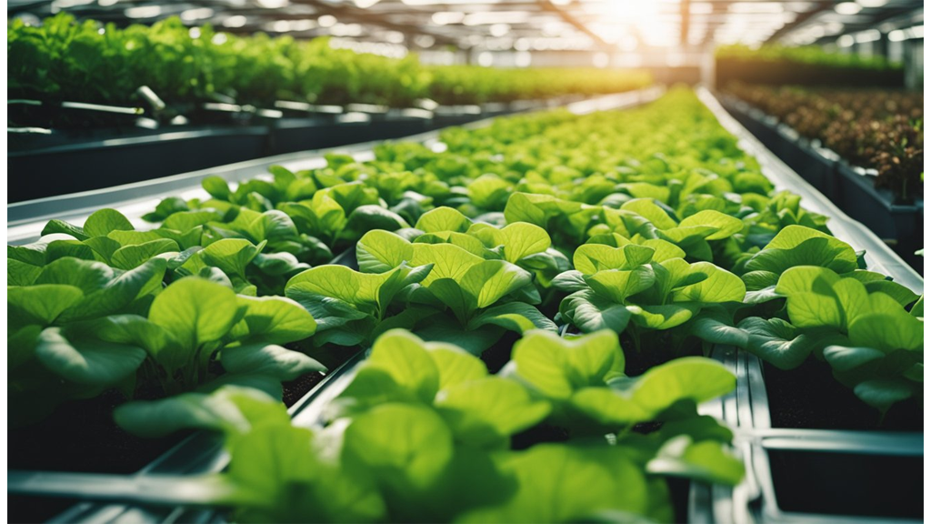 long shot of hydroponic grow