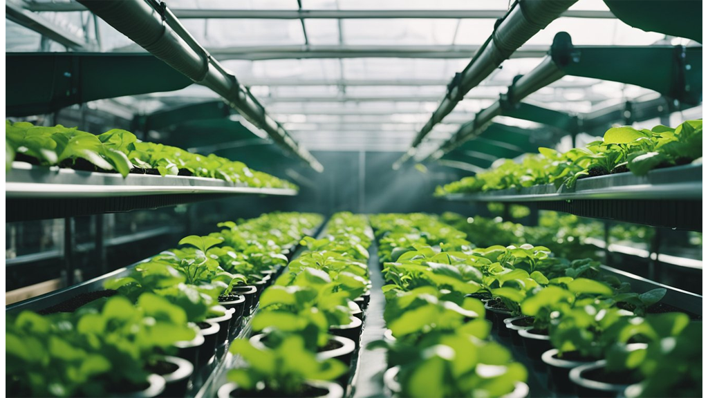 hydroponic shelves panoramic