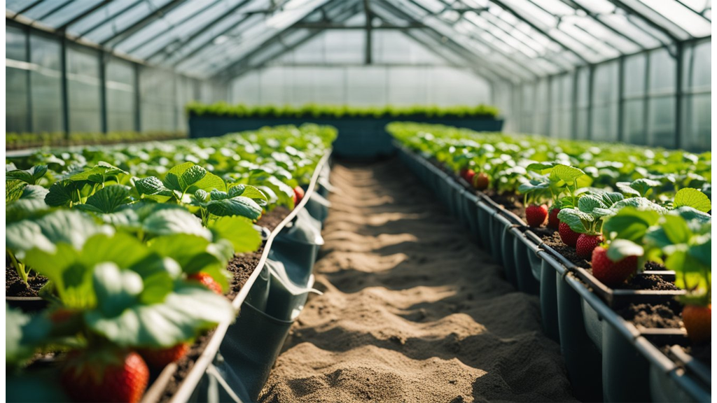 hydroponics greenhouse strawberries