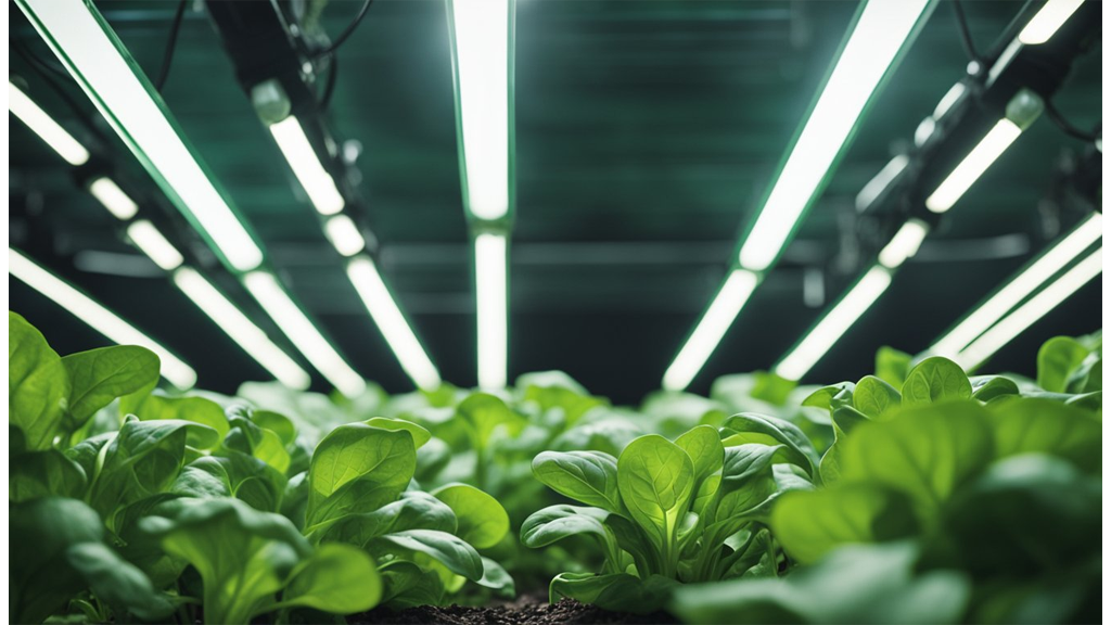 hydroponic spinach close up