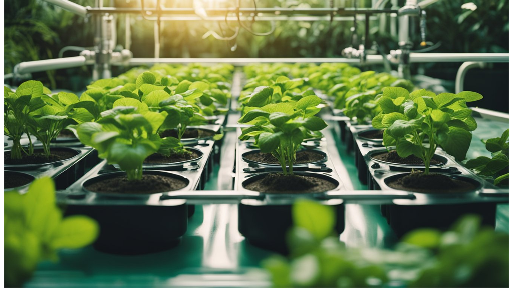 hydroponic grow pots in squares