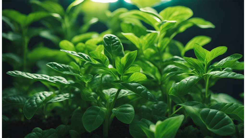 single leafy green close up